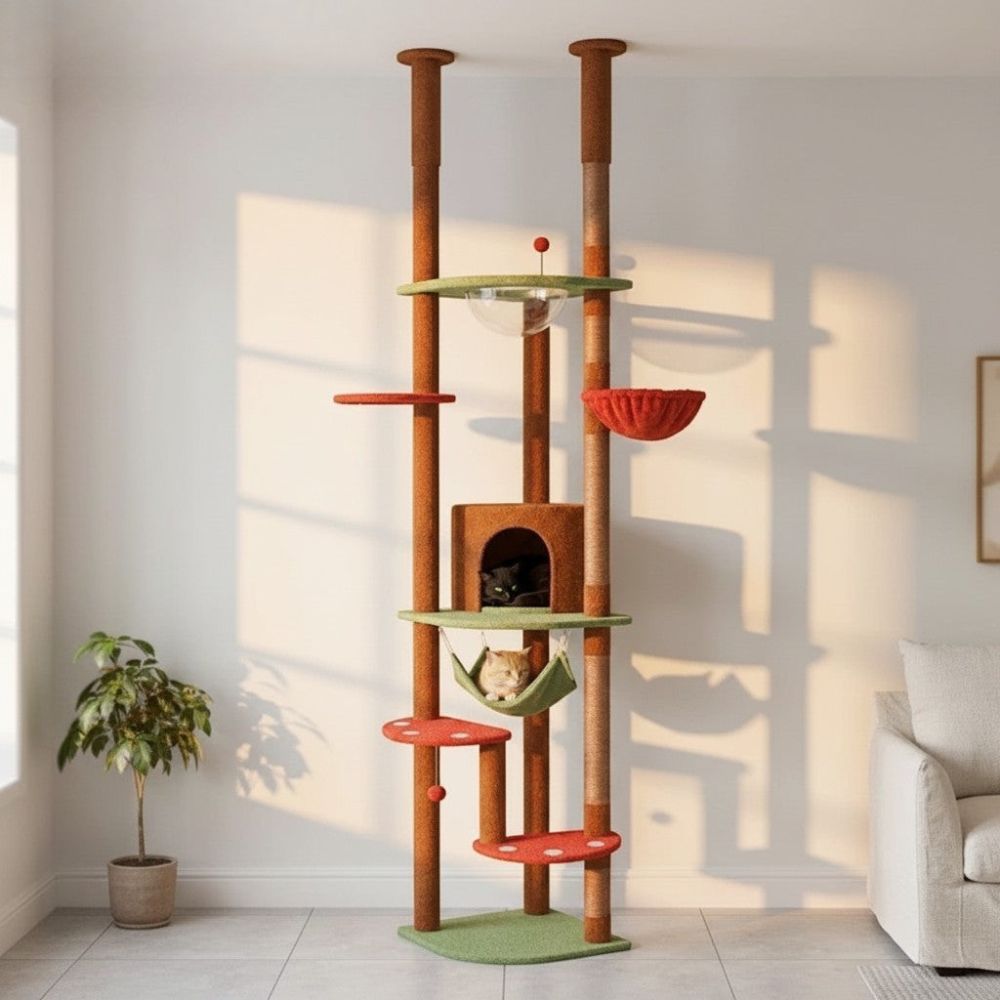 Kratzbaum Deckenbefestigung Verstellbar 258cm