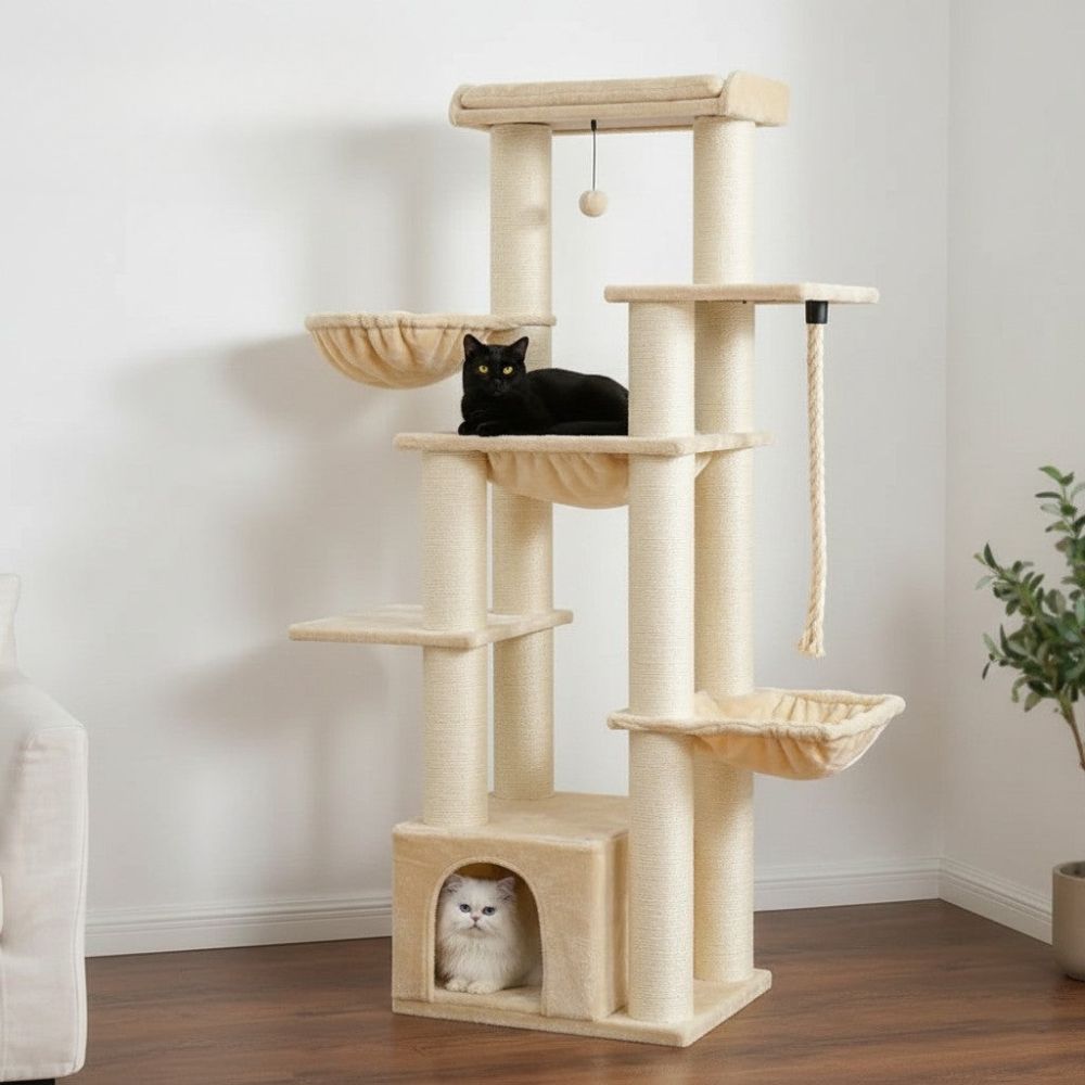 Kratzbaum Solide für Maine Coon Große Fläche 170cm