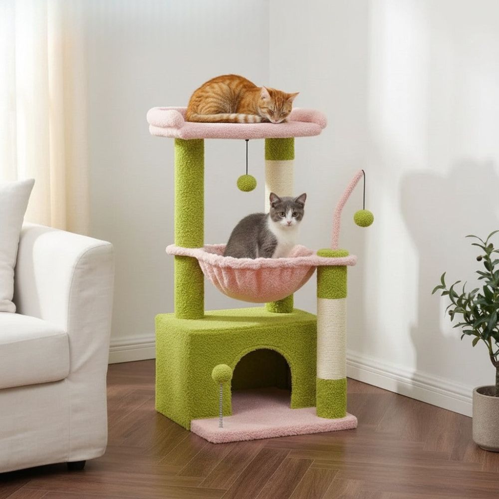 Kleiner Kratzbaum Beige Kompakt 84cm