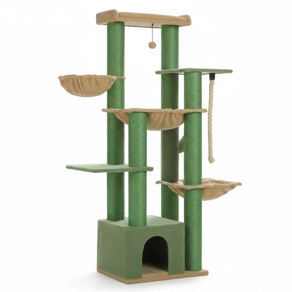 Kratzbaum Beige XXL Große Höhe 170cm
