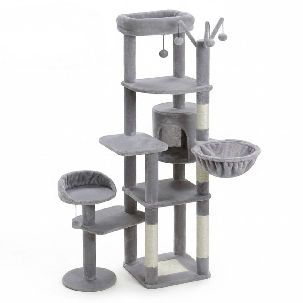 Kratzbaum Beige XXL Großzügige Basis für Große Katze