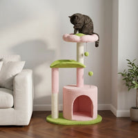 Kratzbaum Blume Design Rosa und Violett