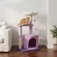 Kratzbaum Blume Design Rosa und Violett