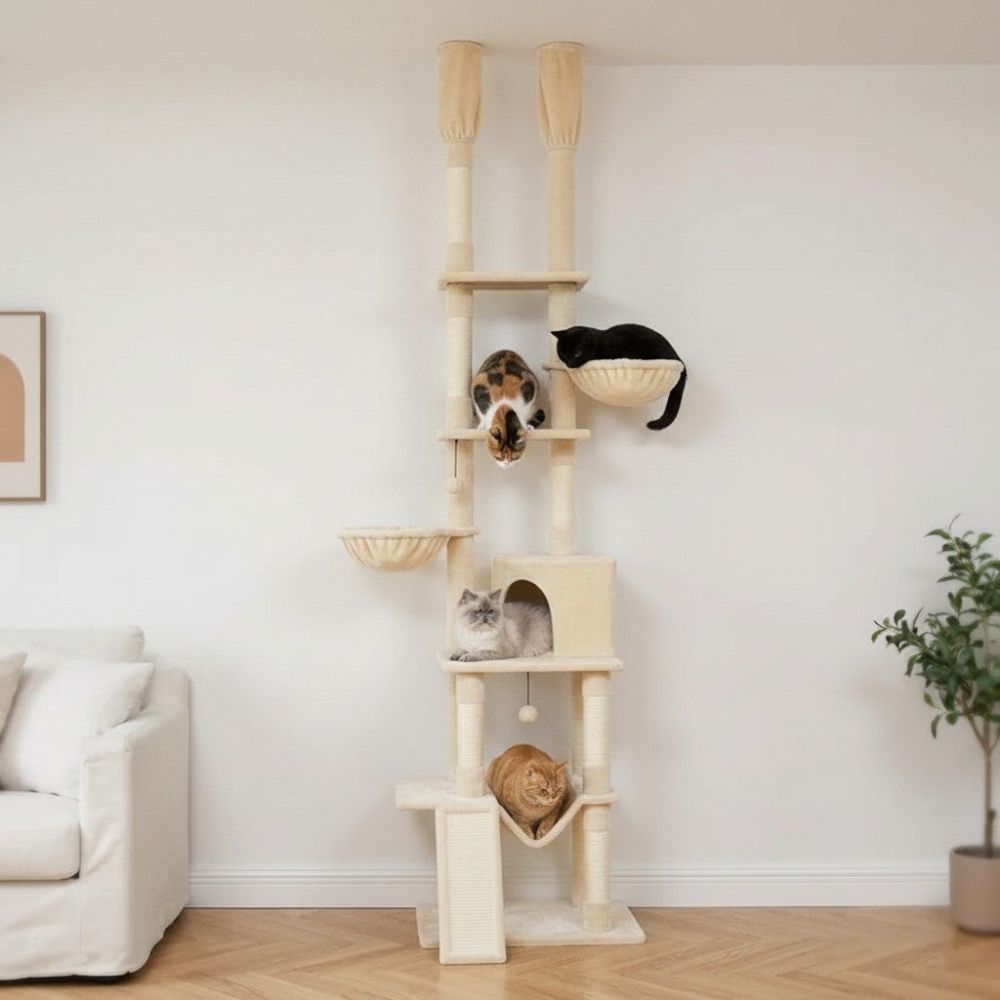 Kratzbaum Boden-Decke Bis zu 285cm