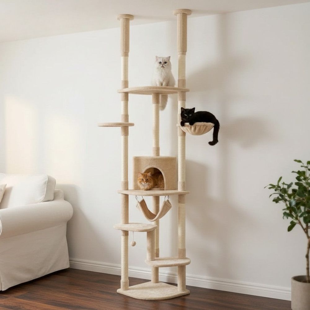 Kratzbaum Boden-Decke Design-Finish 258cm