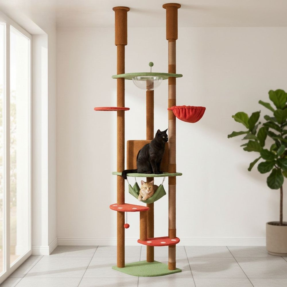 Kratzbaum Boden-Decke Mehrfarbig 258cm
