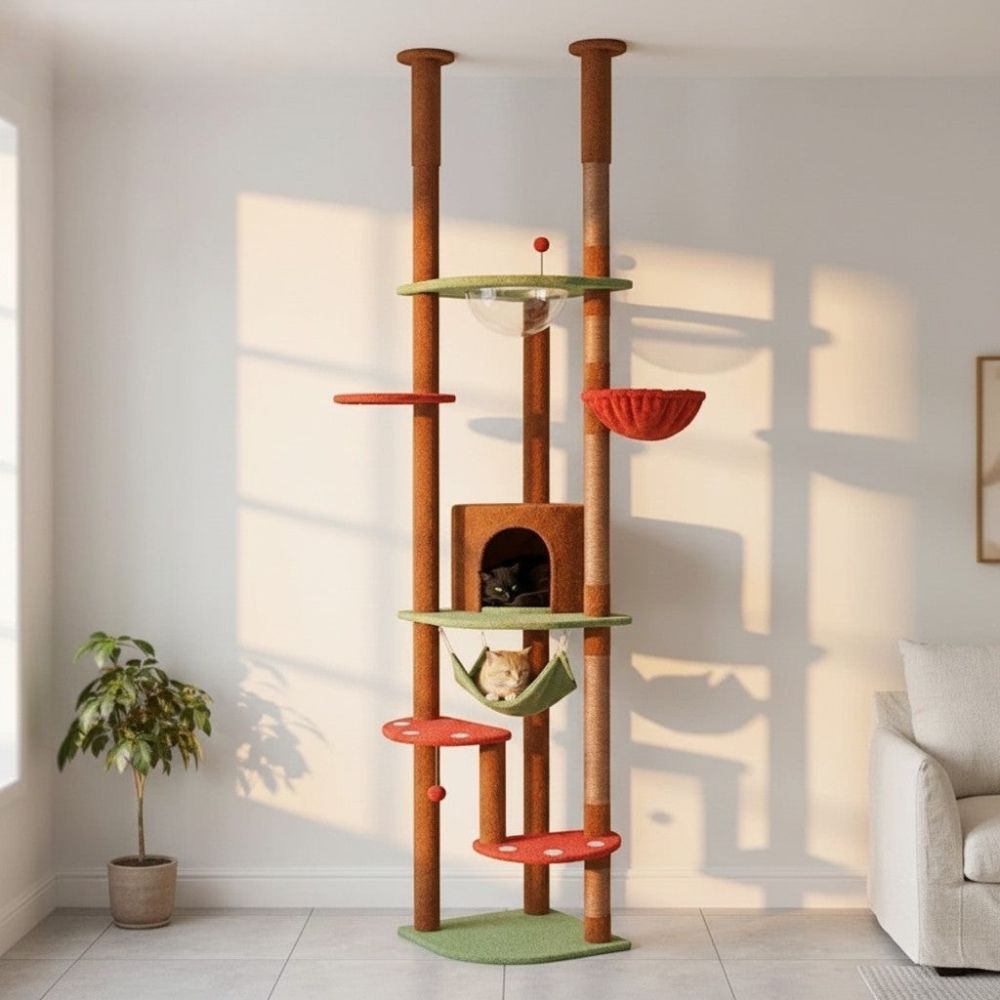 Kratzbaum Boden-Decke Mehrfarbig 258cm