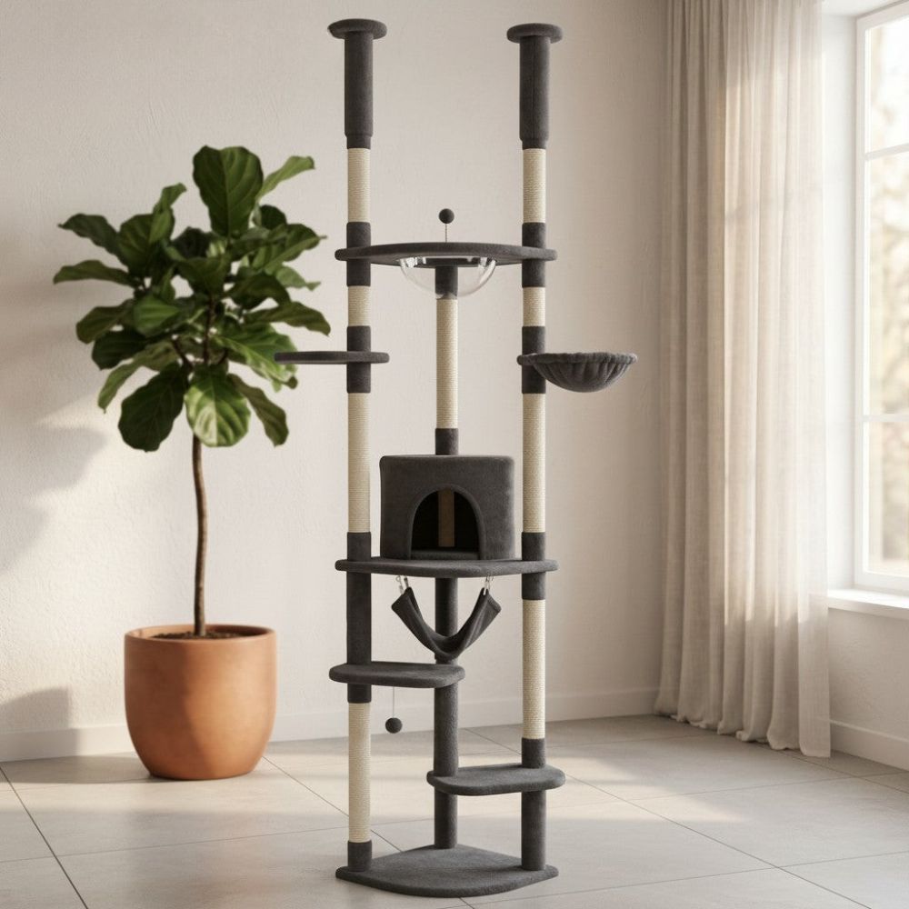 Kratzbaum Boden-Decke Mehrfarbig 258cm