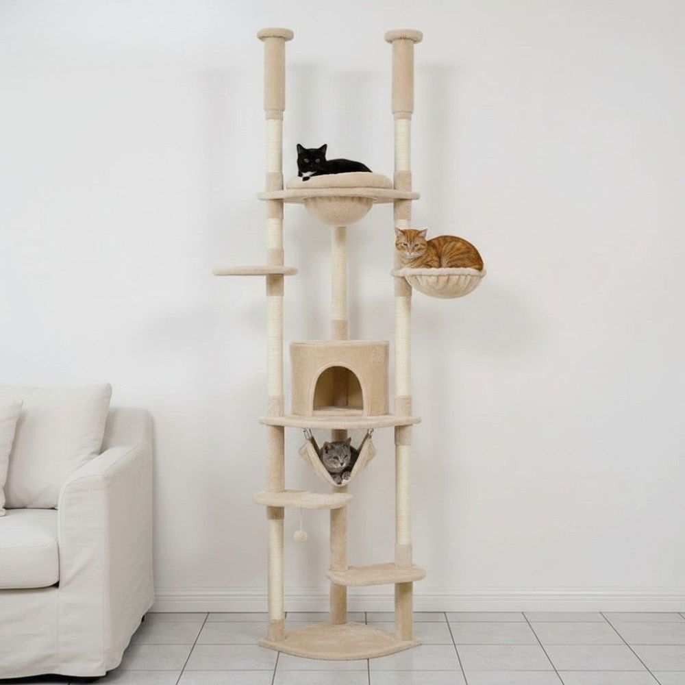 Kratzbaum Boden-Decke Mehrfarbig 258cm