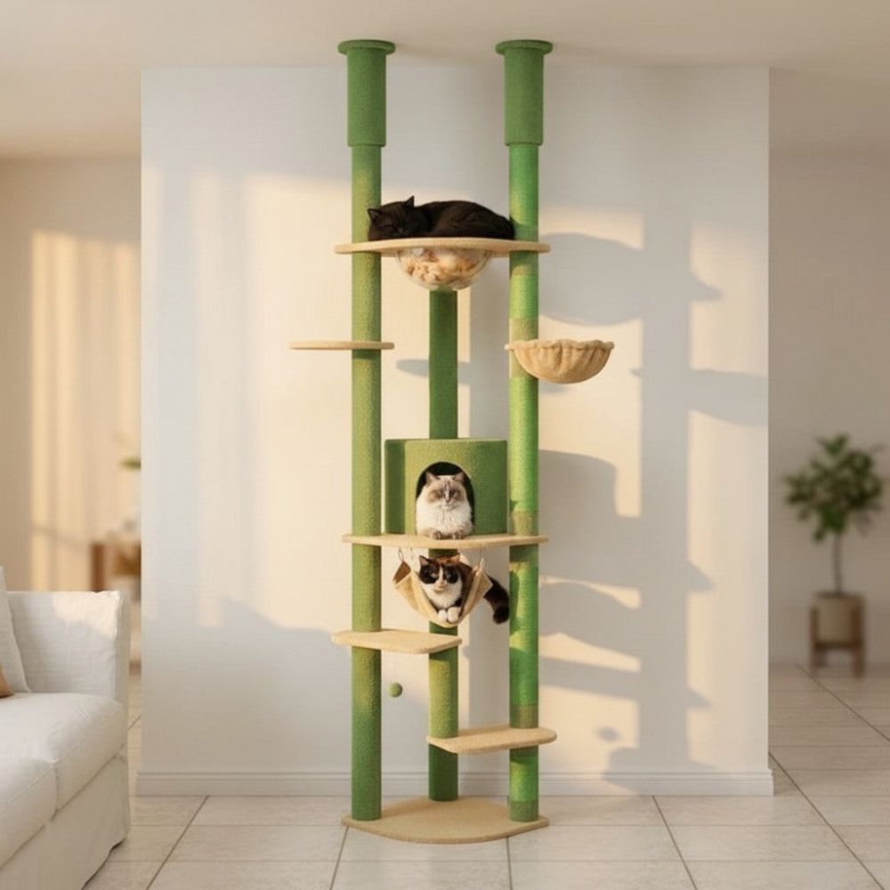 Kratzbaum Boden-Decke Mehrfarbig 258cm