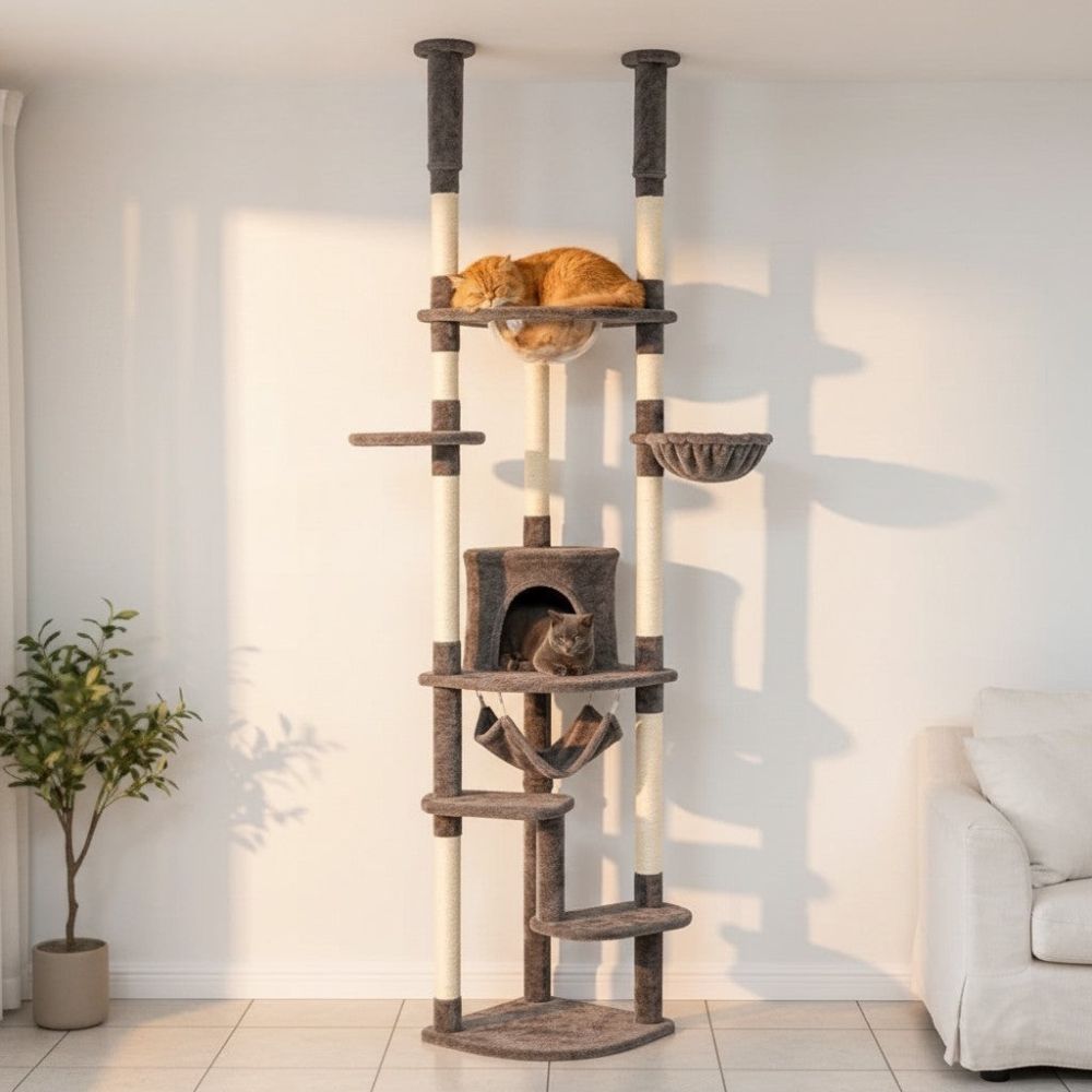 Kratzbaum Boden-Decke Mehrfarbig 258cm