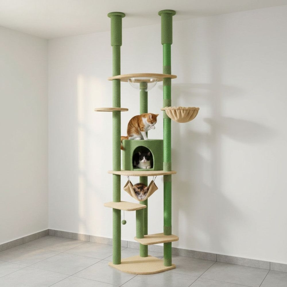 Kratzbaum Boden-Decke Mehrfarbig 258cm