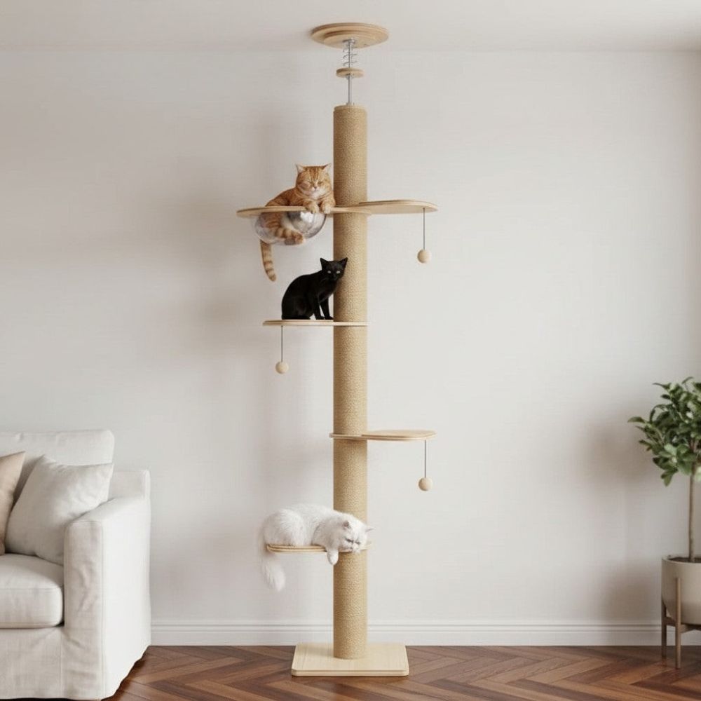 Kratzbaum Boden-Decke Ohne Bohren 260cm