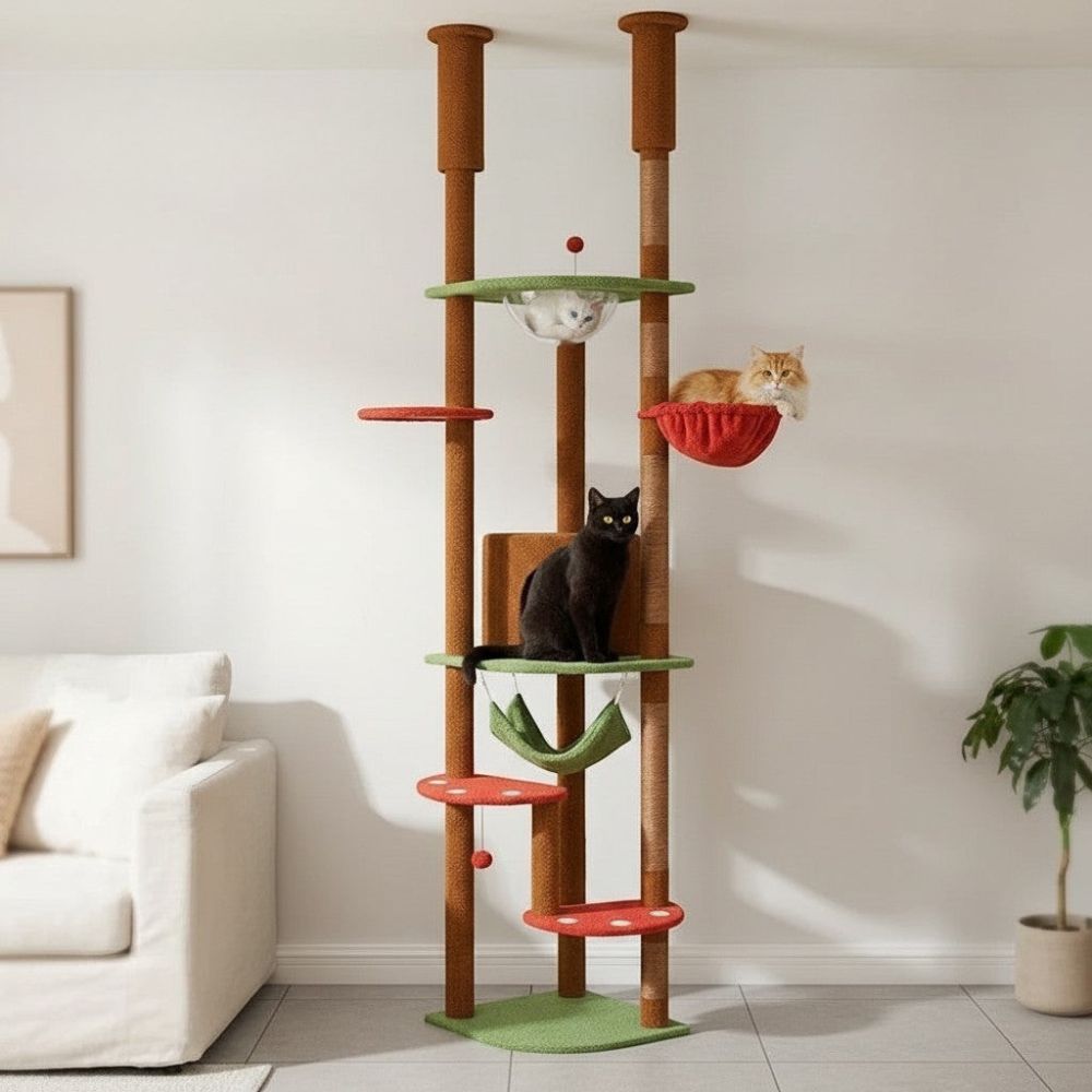 Kratzbaum Deckenbefestigung Verstellbar 258cm