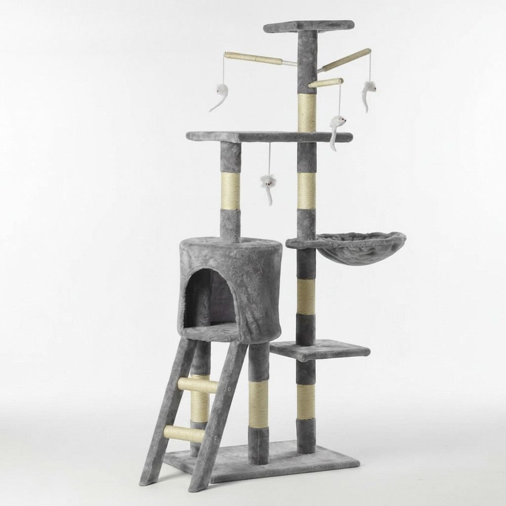 Kratzbaum Design Dekorativ Grau 140cm