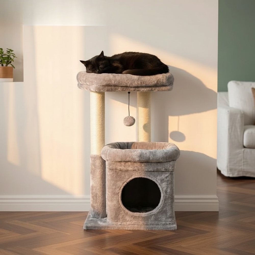Kratzbaum Design Grau Ultra Kompakt 60cm
