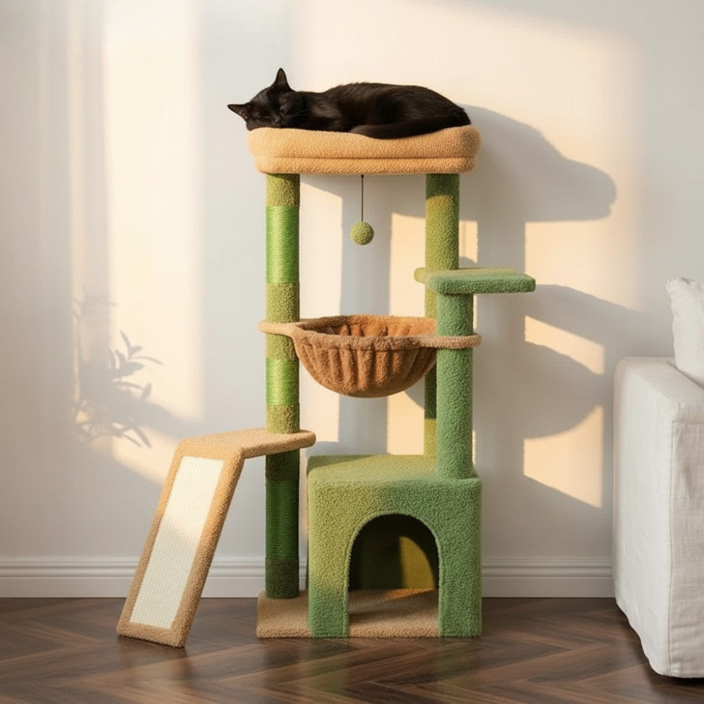 Kratzbaum Design Natur Farbenfroh 93cm