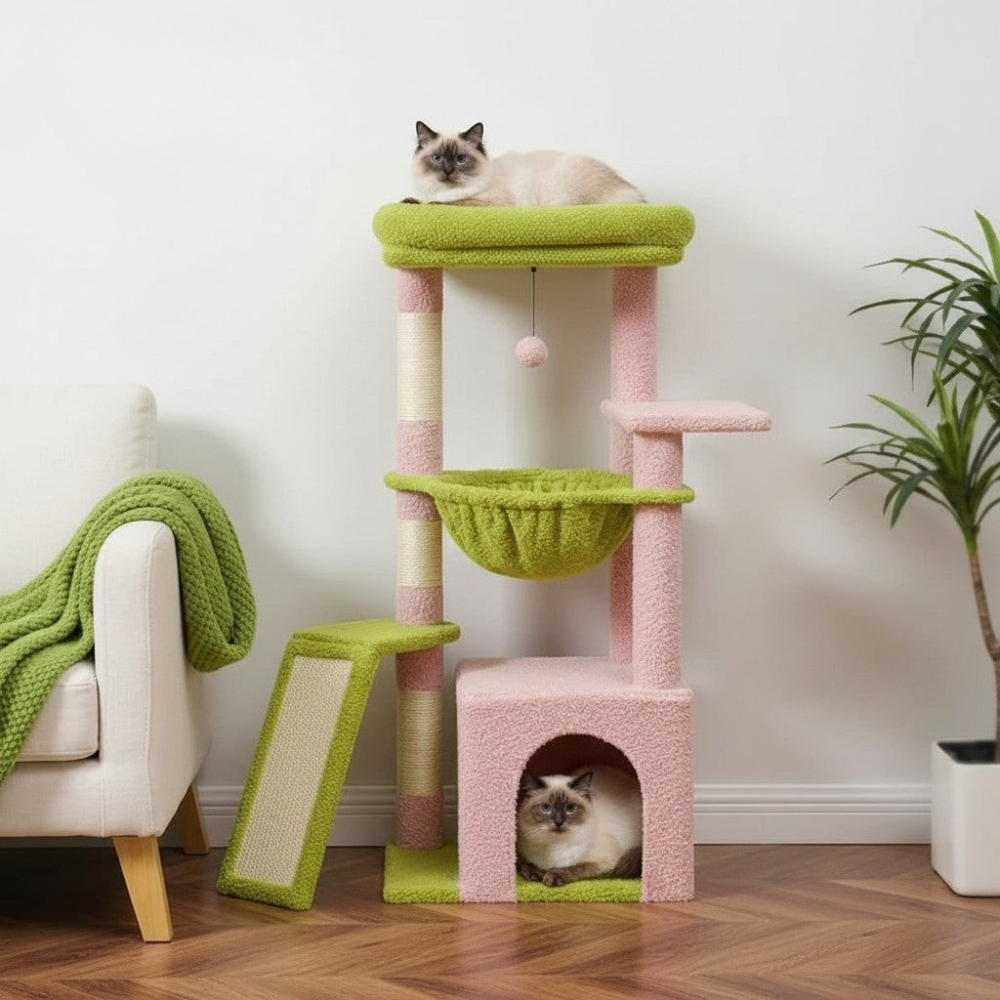Kratzbaum Design Natur Farbenfroh 93cm