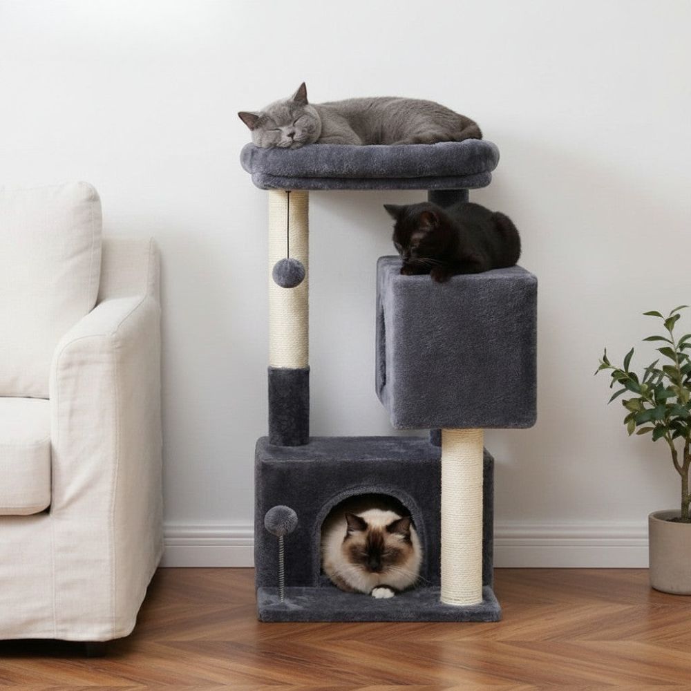 Kratzbaum für Kleine Wohnung Kompakt 80cm