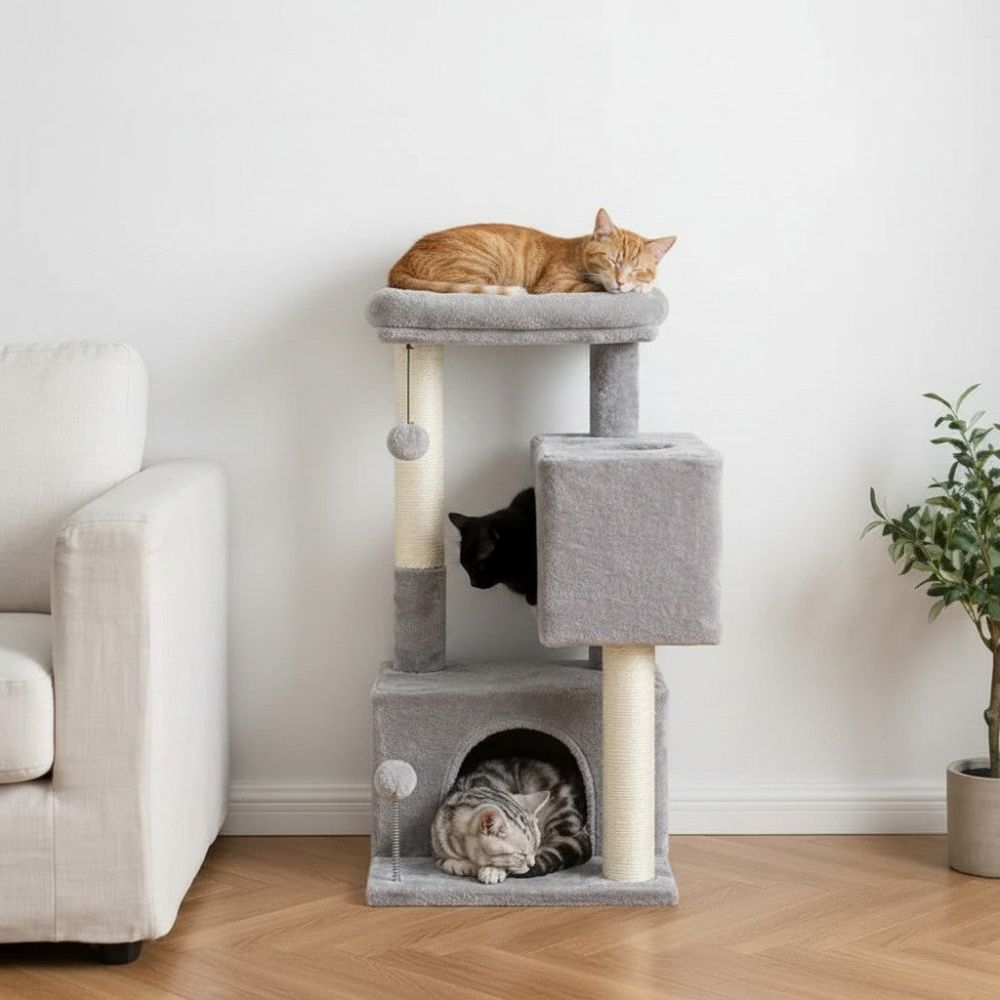 Kratzbaum für Kleine Wohnung Kompakt 80cm
