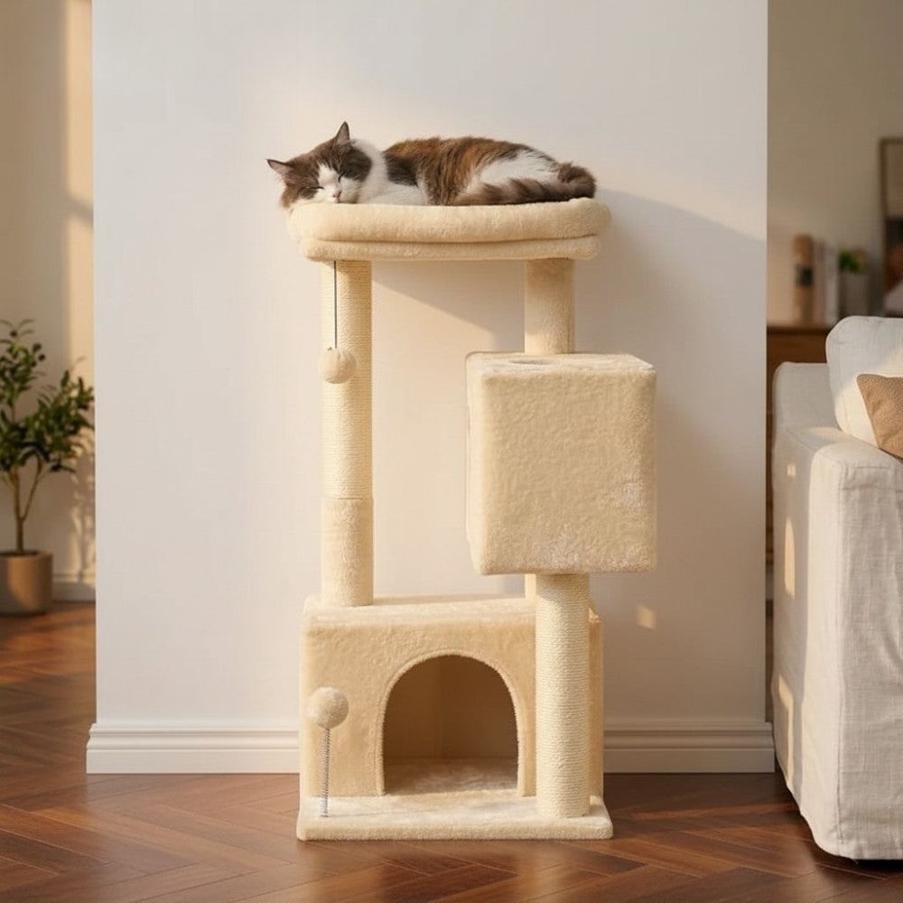 Kratzbaum für Kleine Wohnung Kompakt 80cm