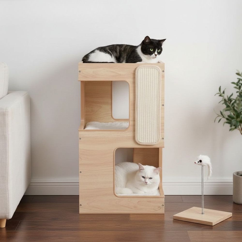 Kratzbaum Holz Design Ultra Kompakt 60cm