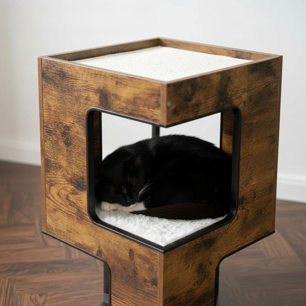 Kratzbaum Holz Design Ultra Kompakt 60cm