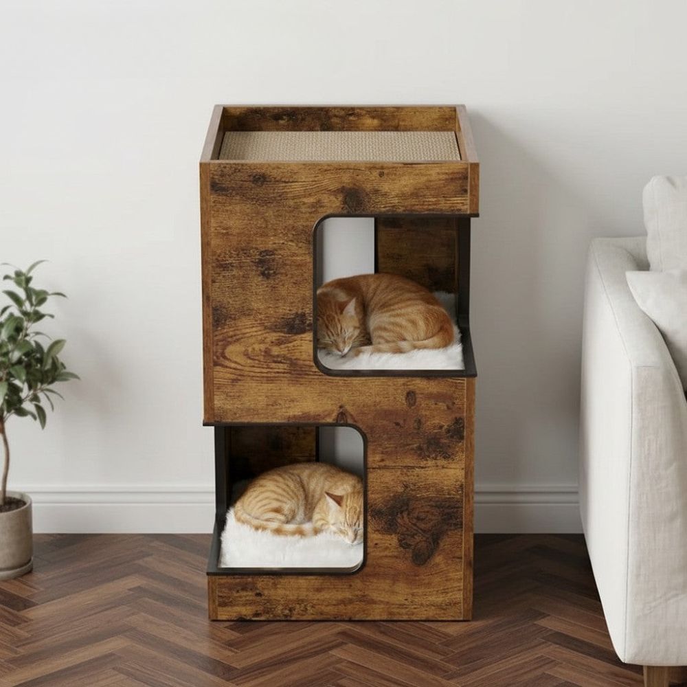 Kratzbaum Holz Design Ultra Kompakt 60cm
