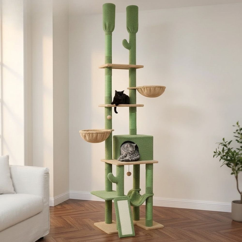 Kratzbaum Kaktus mit Boden-Decken-Befestigung