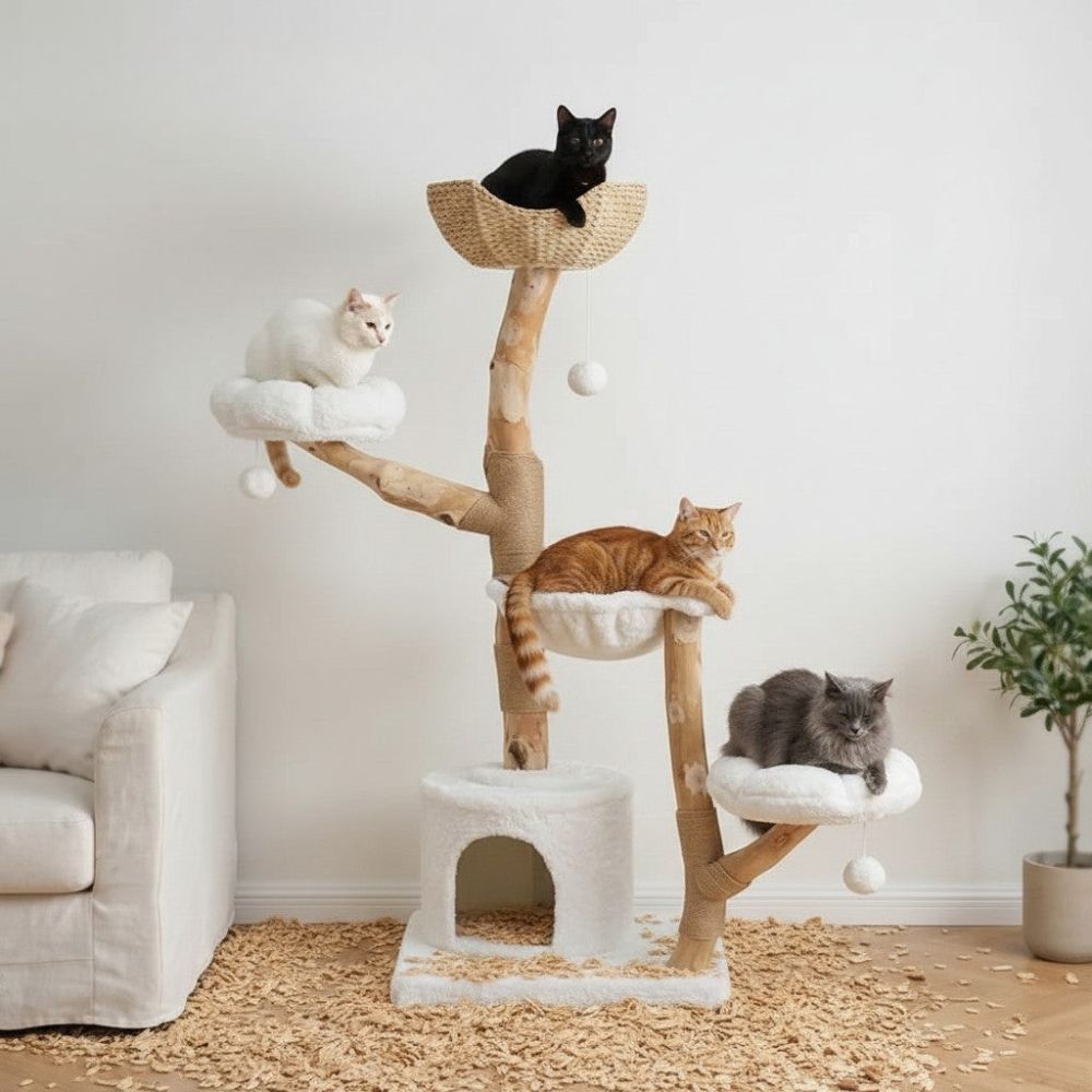 Kratzbaum Maine Coon Treibholz Authentisch 150cm