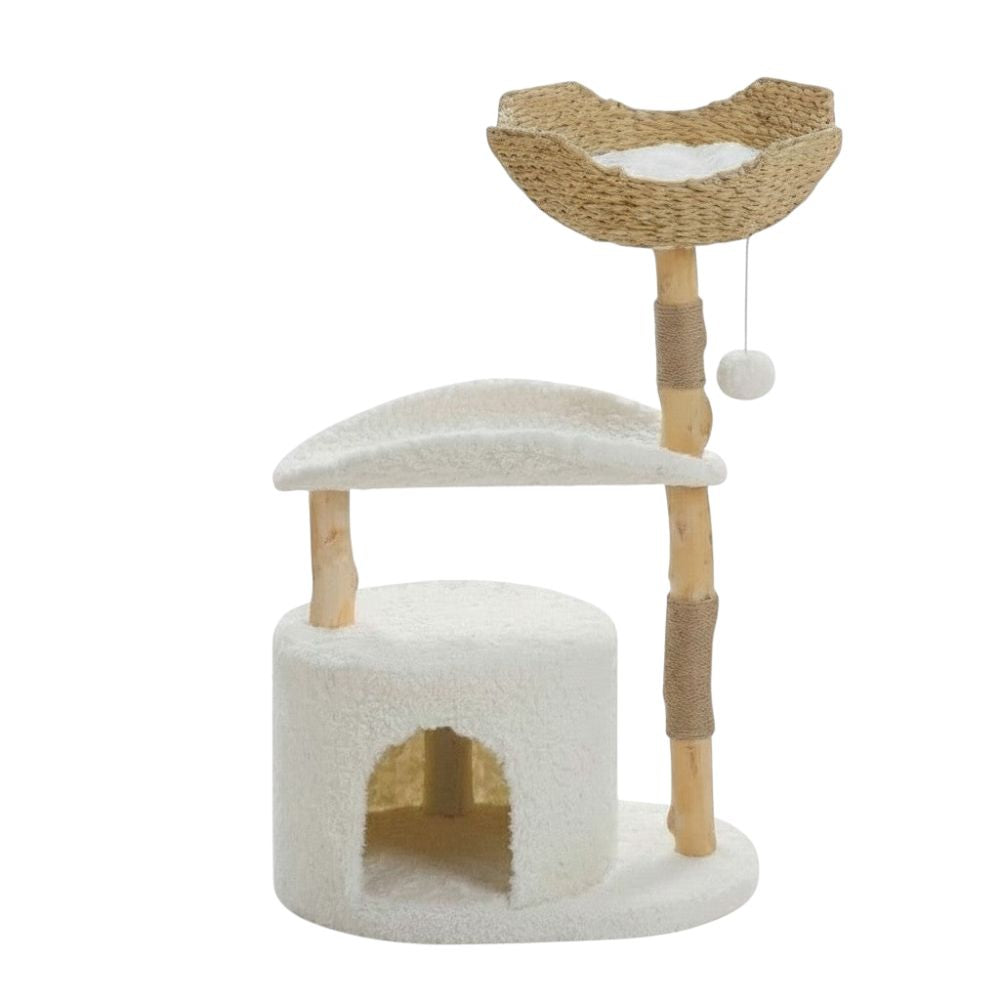 Kratzbaum mit Naturholz-Ast 100cm