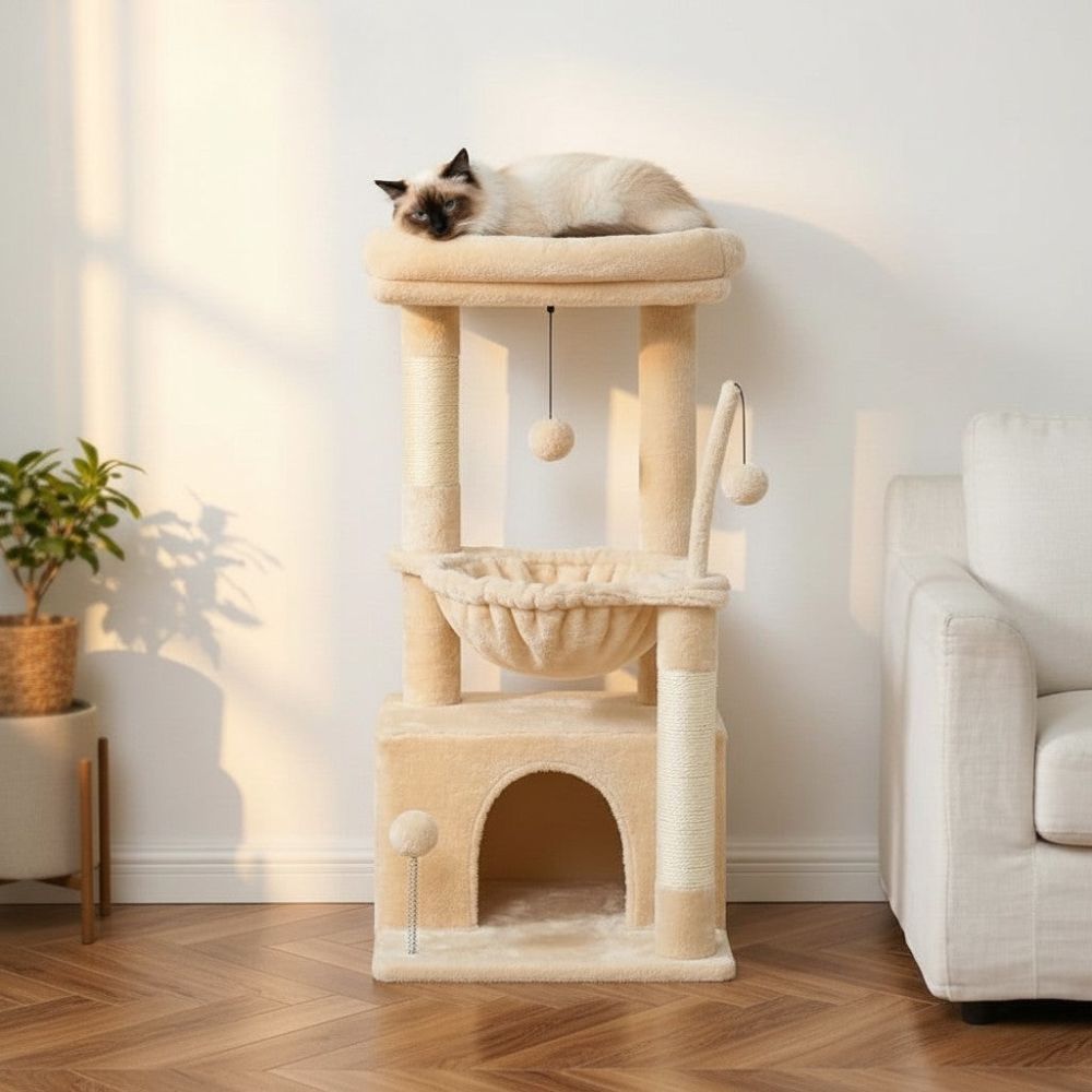 Kratzbaum Optimiert für Kleine Wohnung 84cm