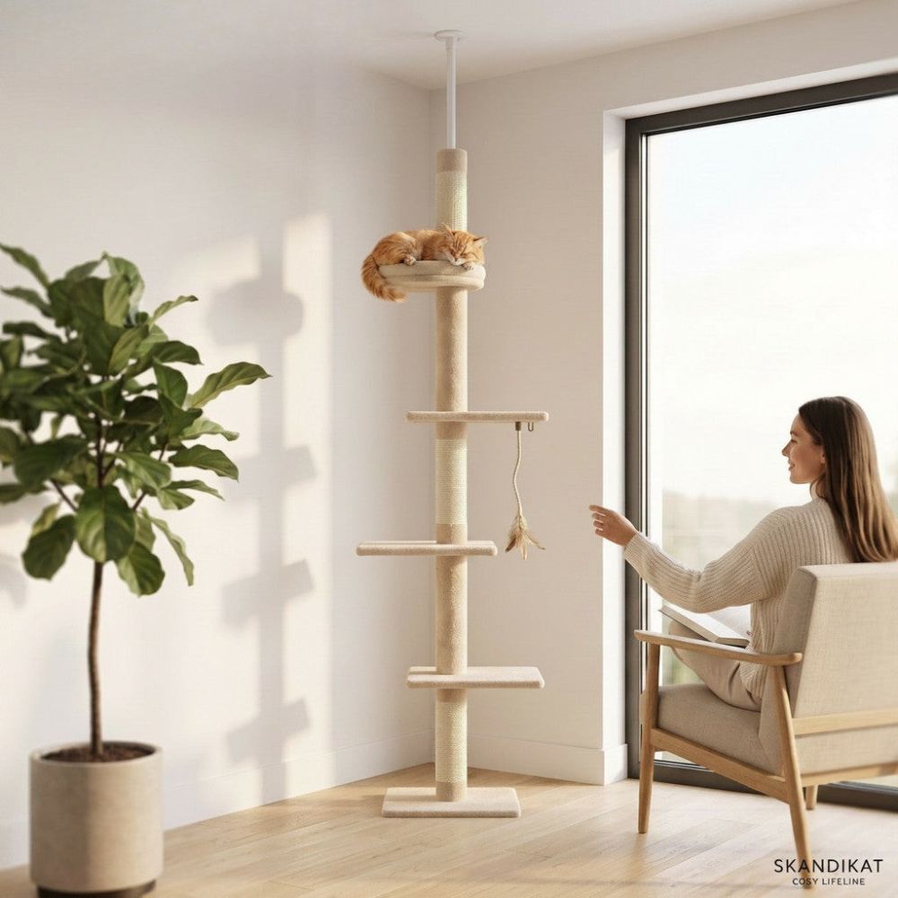 Kratzbaum Säule Deckenbefestigung Verstellbar 273cm