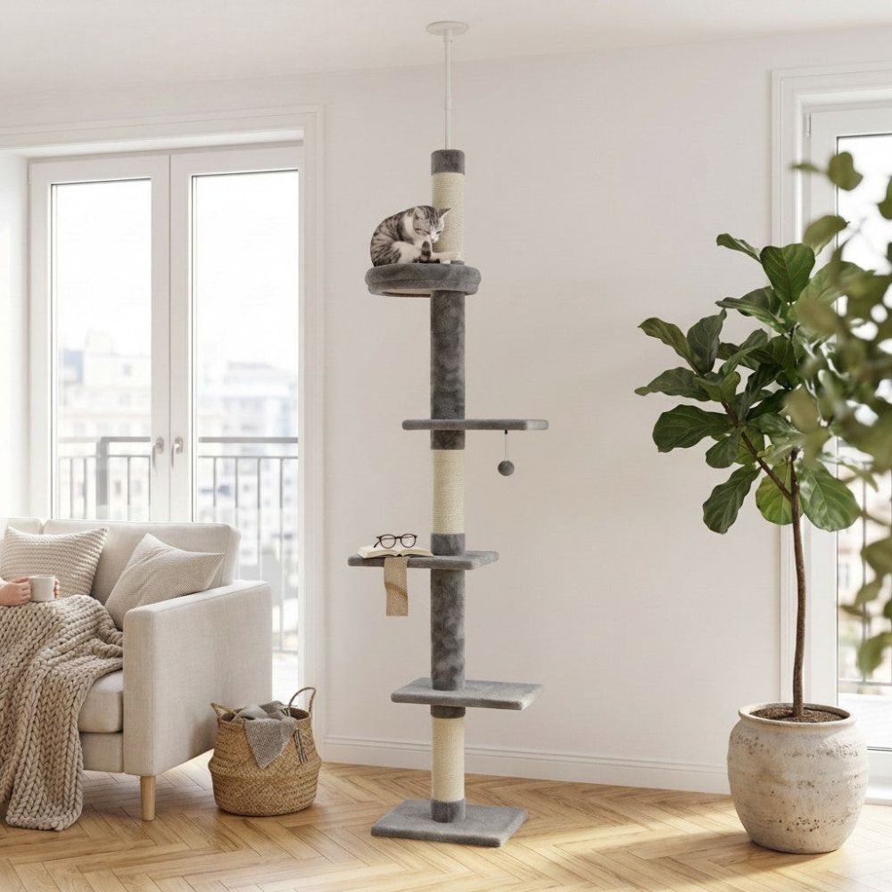 Kratzbaum Säule Deckenbefestigung Verstellbar 273cm