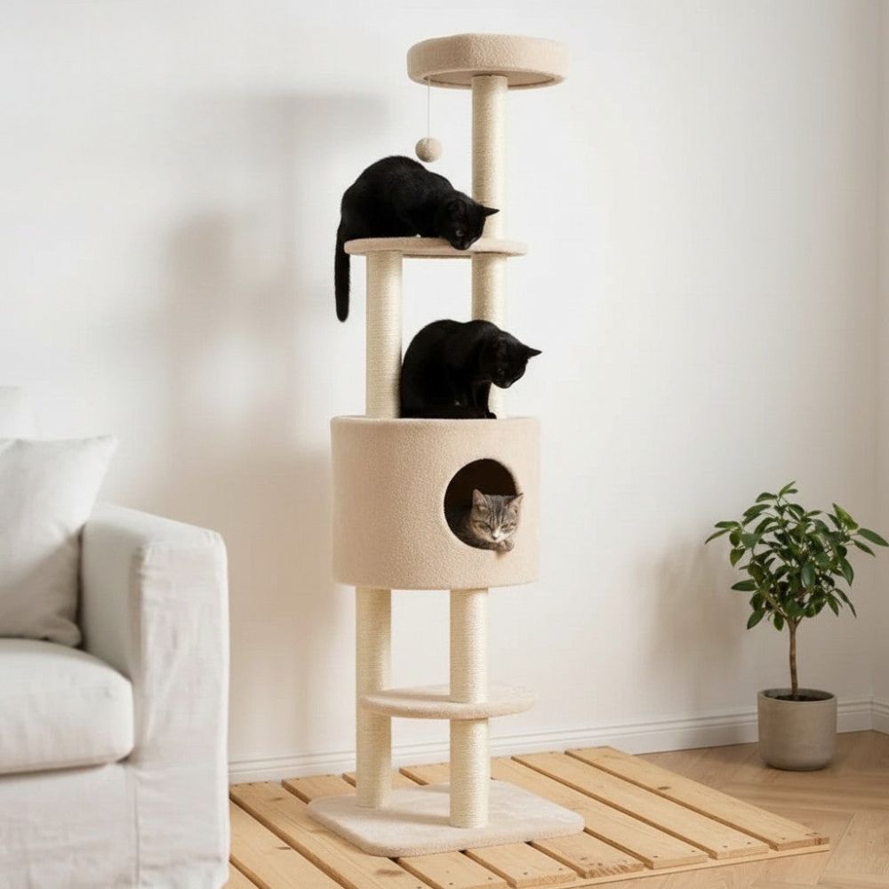 Kratzbaum Skandinavisches Design Große Höhe 150cm