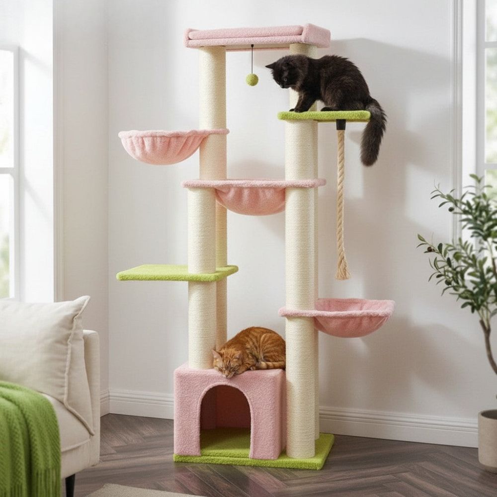 Kratzbaum Solide für Maine Coon Große Fläche 170cm