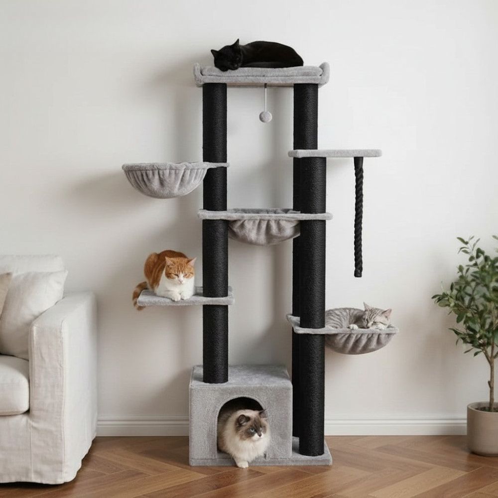 Kratzbaum Solide für Maine Coon Große Fläche 170cm