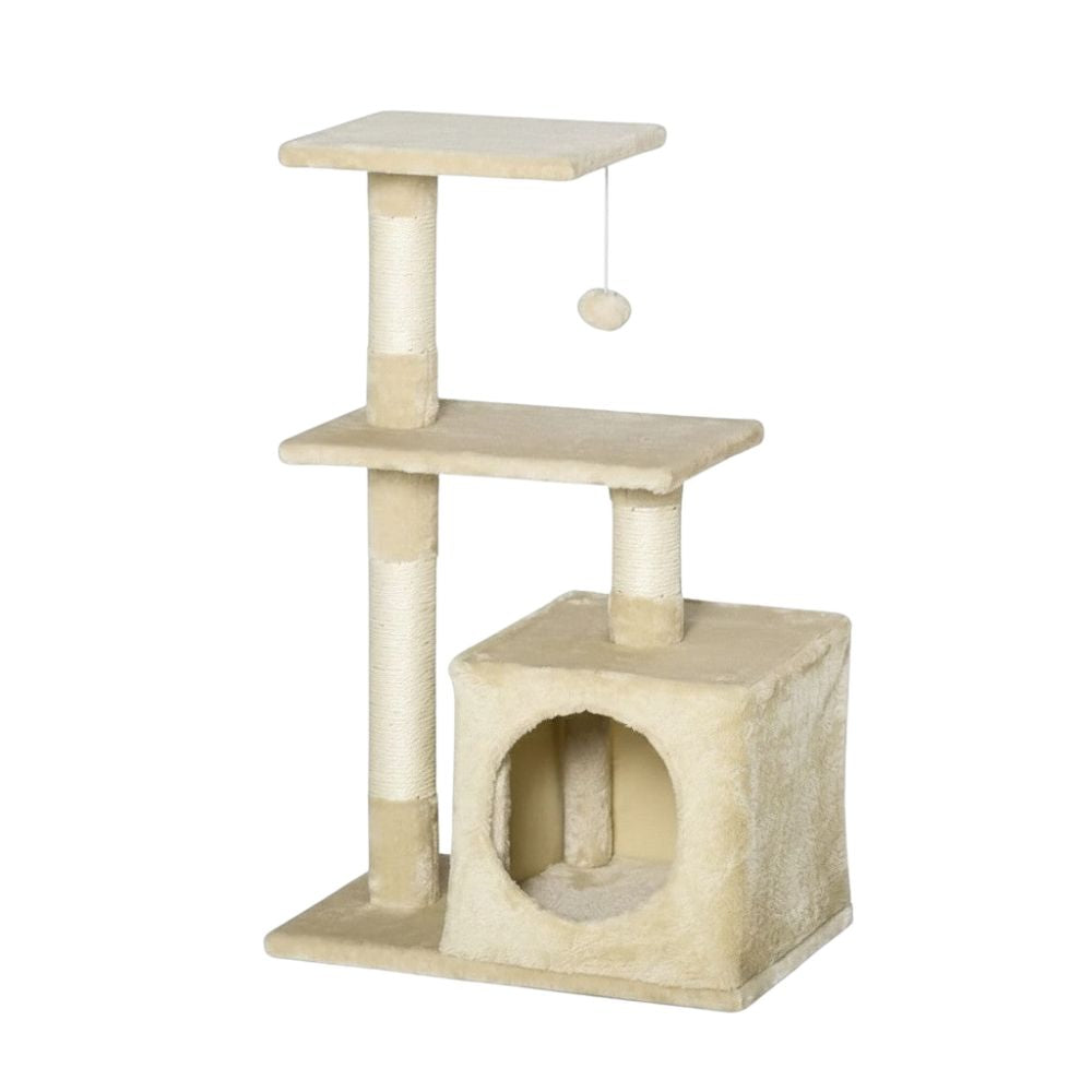 Kratzbaum Ultra Kompakt Minimaler Platzbedarf 81cm