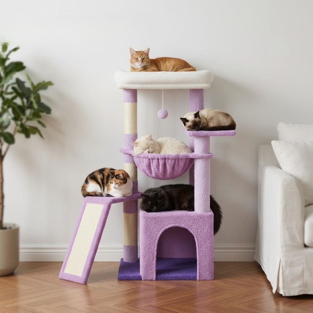 Kratzbaum Violett Modernes Format 93cm