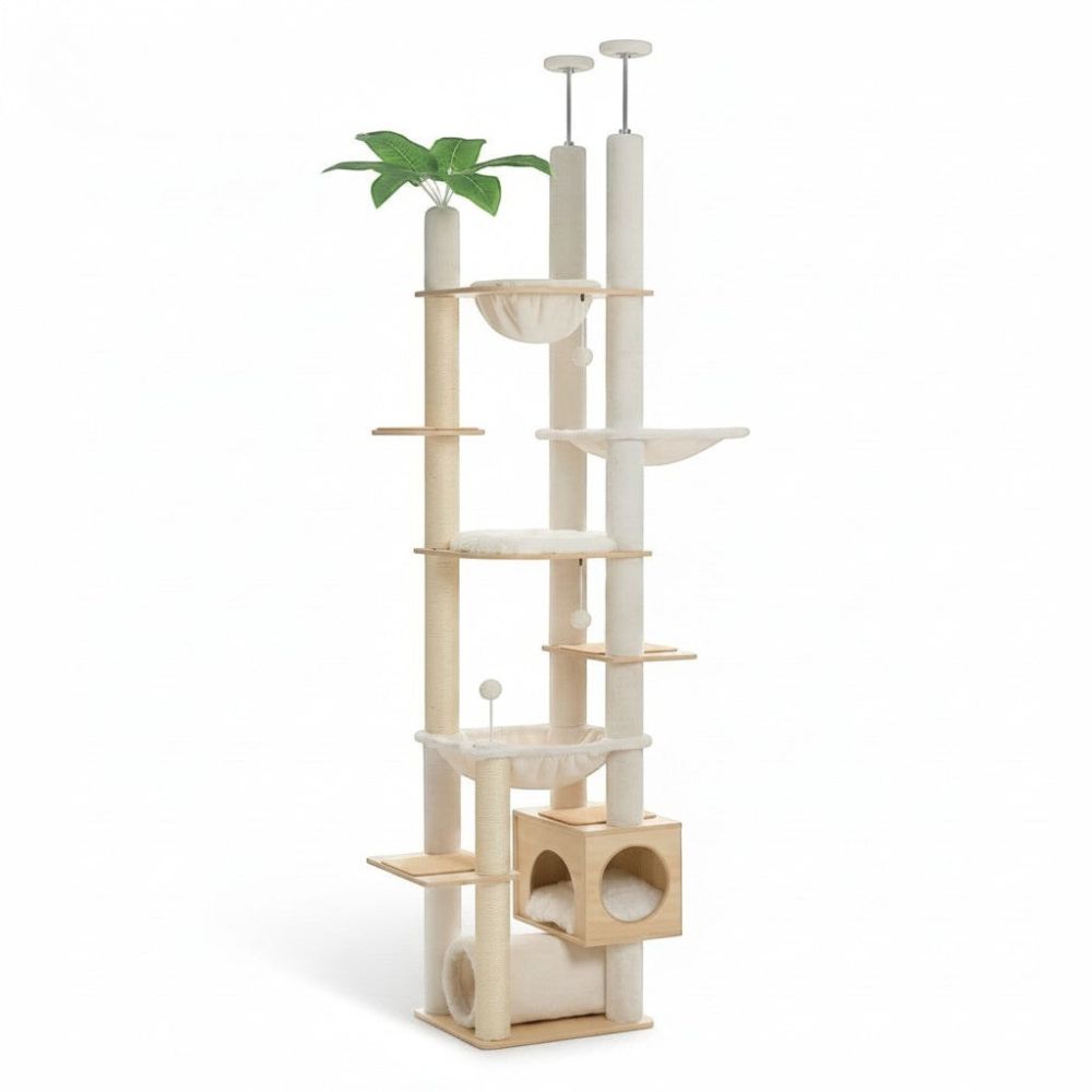 Kratzbaum XXL Beige Extra Hoch 230cm