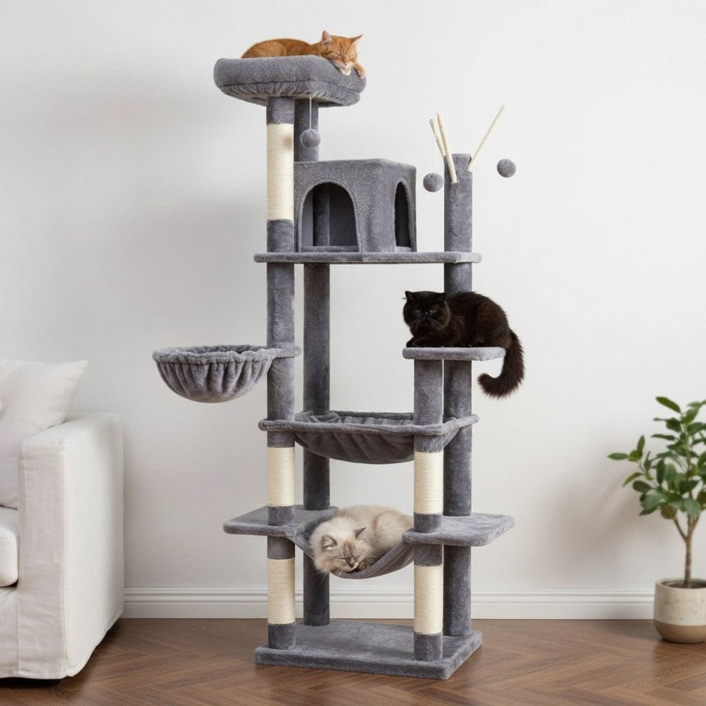 Kratzbaum XXL für Maine Coon Reduzierte Standfläche 175cm