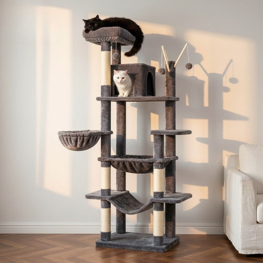 Kratzbaum XXL für Maine Coon Reduzierte Standfläche 175cm