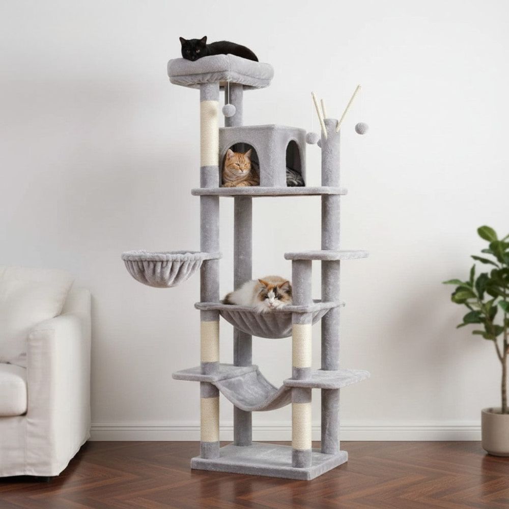 Kratzbaum XXL für Maine Coon Reduzierte Standfläche 175cm