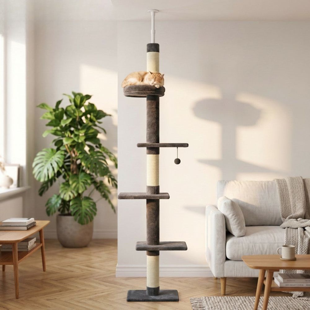 Kratzbaum zur Deckenbefestigung Verstellbar 273cm