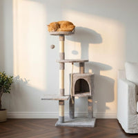 Kratzbaum Zweifarbig Beige und Braun 112cm