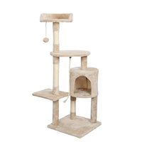 Kratzbaum Zweifarbig Beige und Braun 112cm