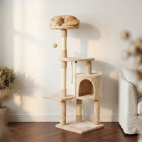 Kratzbaum Zweifarbig Beige und Braun 112cm