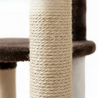 Kratzbaum Zweifarbig Beige und Braun 112cm