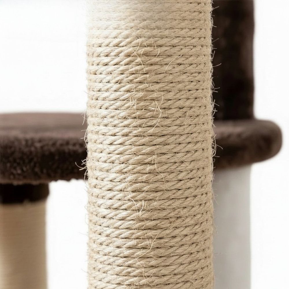 Kratzbaum Zweifarbig Beige und Braun 112cm